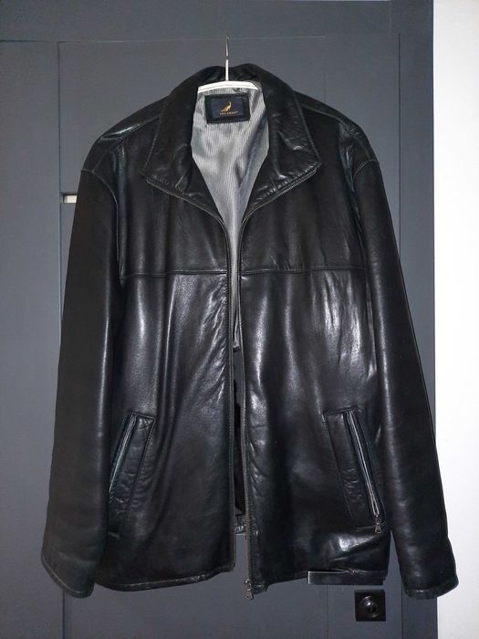 Męska kurtka skórzana kolor czarny