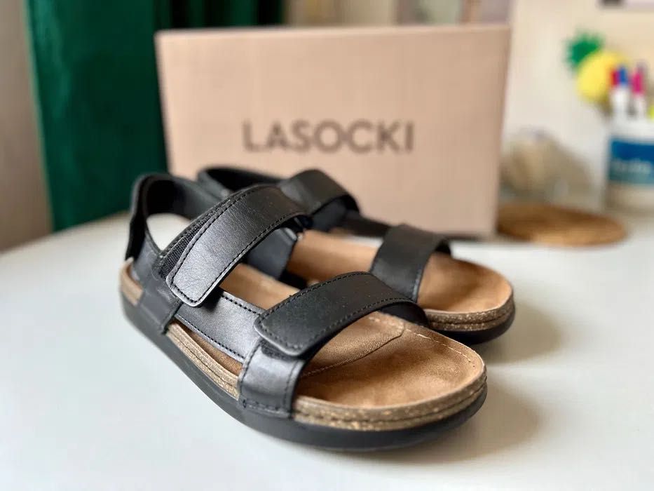 Lasocki sandały skórzane (jak nowe) (43)