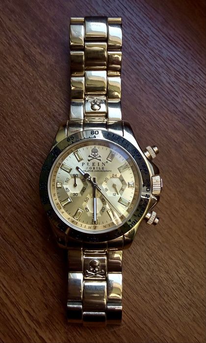 Zegarek męski Philipp Plein Nobile Wonder Chronograph PWCAA1121 złoty