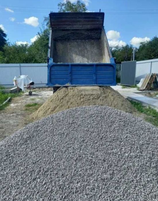 Щебінь, відсів, пісок, пісок митий, торф, чорнозем