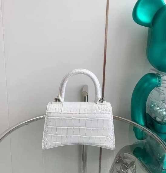 Balenciaga Hourglass HandbagXS White