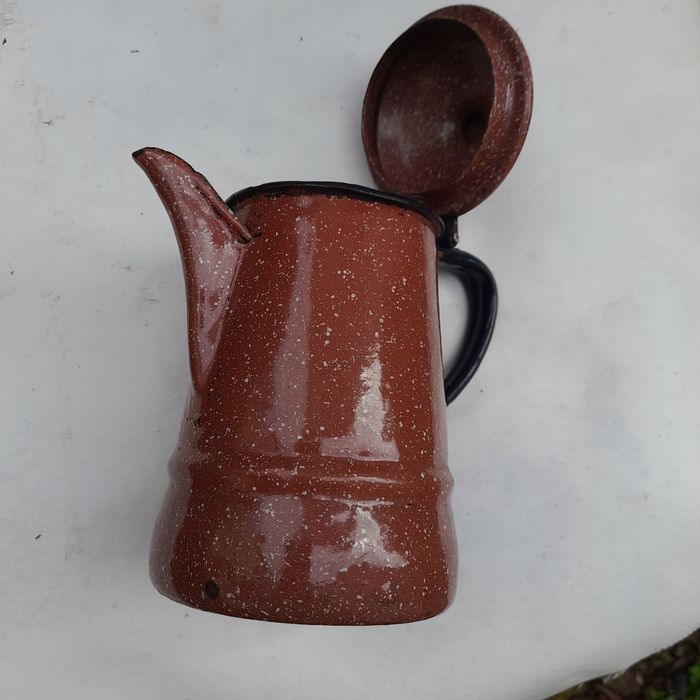 Vintage cafeteira esmalte anos 40