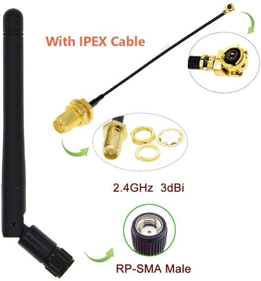 2 шт.      Зовнішня антена   2.4GHz