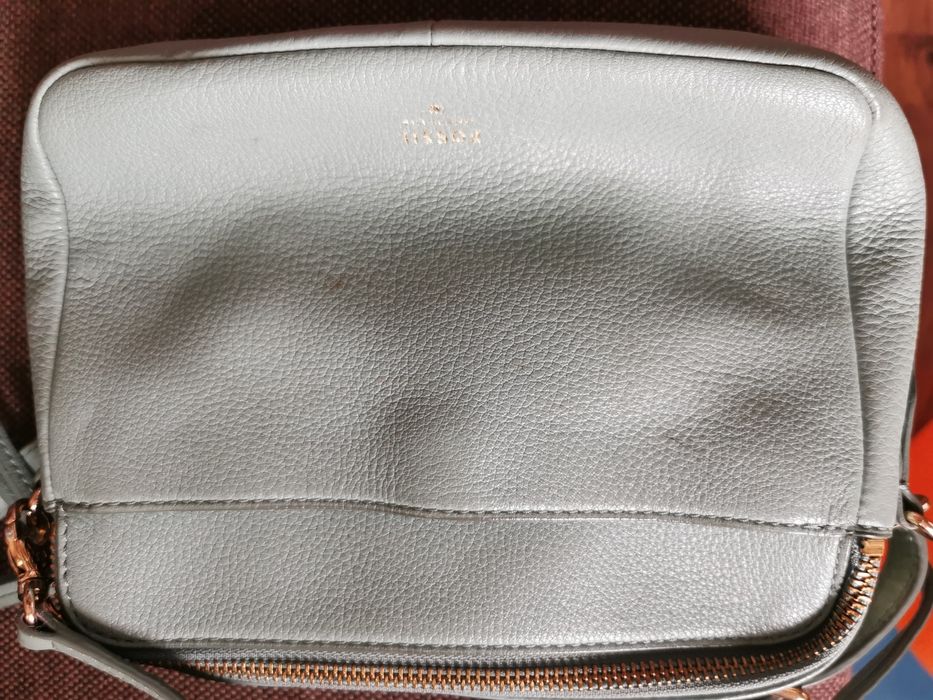 Torebka Fossil jasno miętowa skóra frędzle