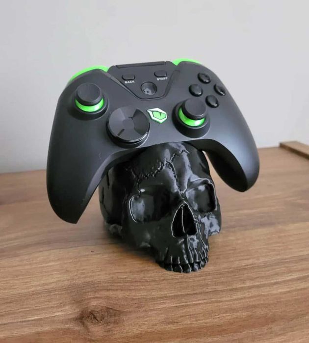 Suporte para comando gaming em caveira 3D preta