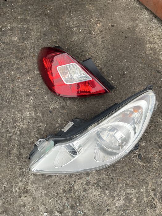 Lampa przednia lewa, tylna lewa opel corsa D