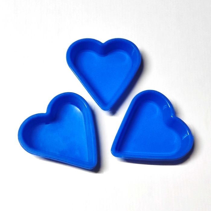 Forma silicone pequena forno coração bolachas pastelaria (3 uni)