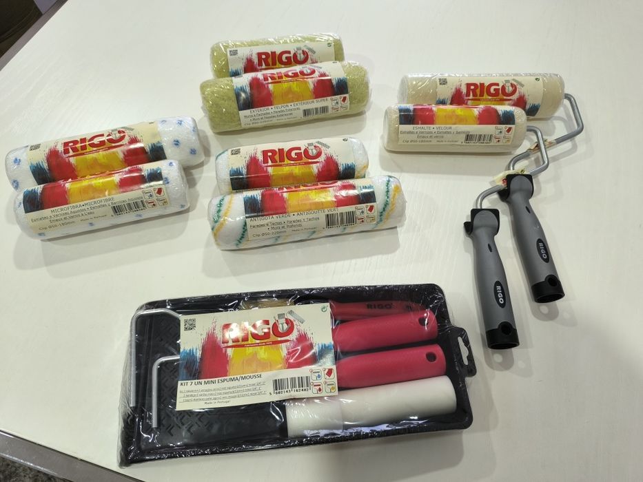 Rolos de Pintura RIGO Novos – Vários (Microfibra, Antigota, Exterior)