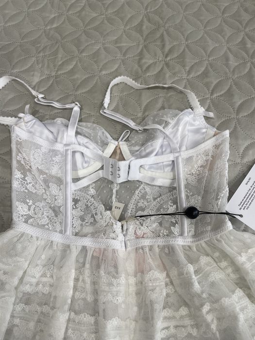 Пеньюар мереживний білий Victoria’s Secret