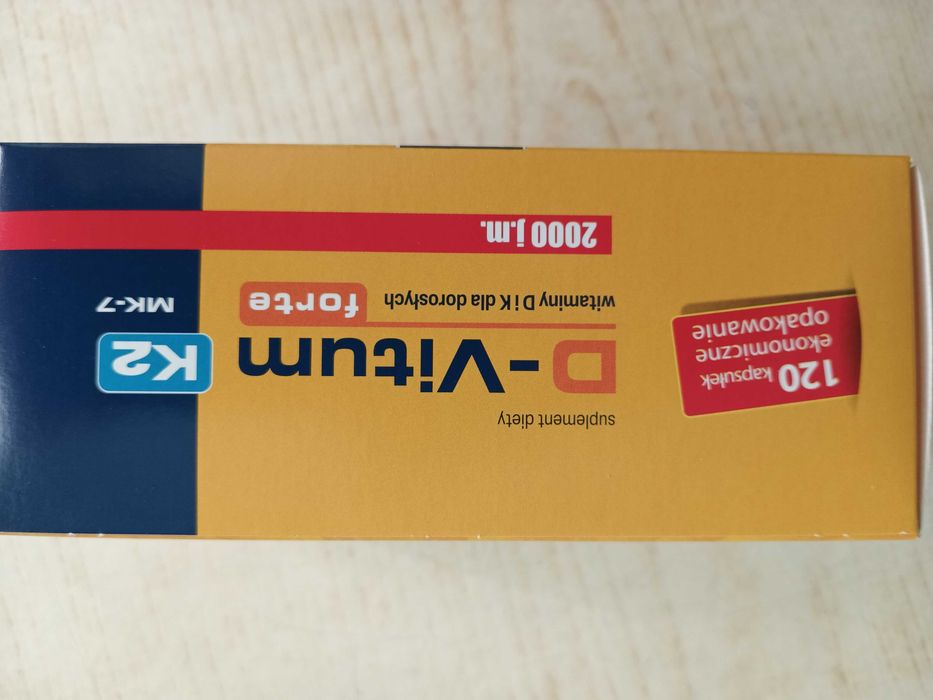 D-Vitum Forte 2000 j.m. K2 MK-7 witaminy D i K 120 kapsułek