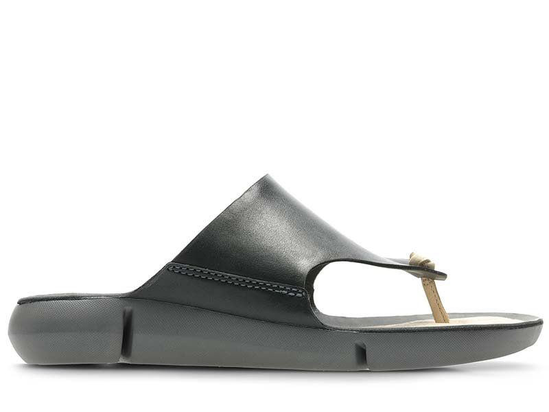 Clarks Japonki damskie - Tri Carmen - r 36 - czarne, skóra naturalna