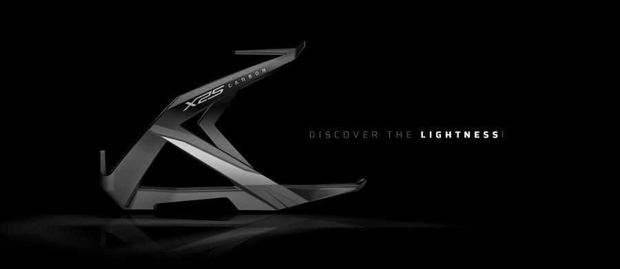 Koszyk Bidonu Raceone X25 Carbon Czarno-Srebrny