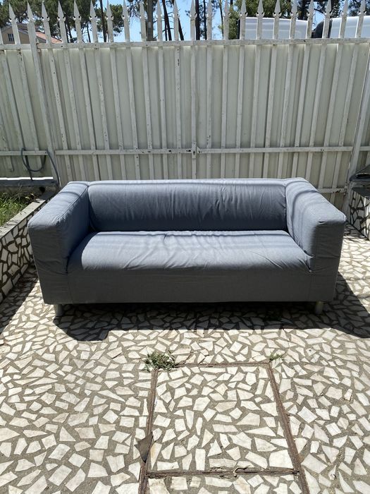 Sofá 3 Lugares - IKEA KLIPPAN com Capa Cinza