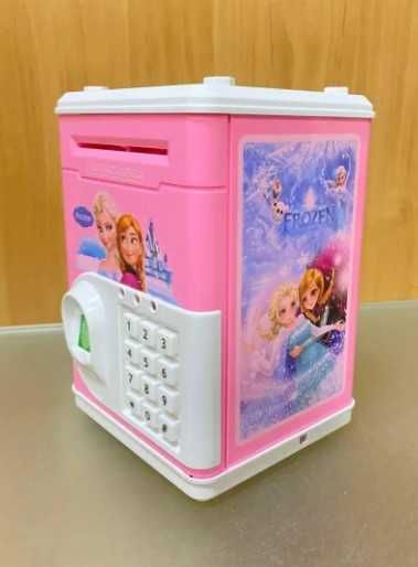 Дитяча скарбничка сейф Ельза та Анна з відбитком, ручка, кодовий замок