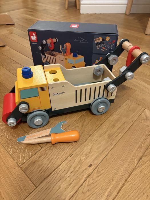 DREWNIANA CIĘŻARÓWKA do składania Brico'kids JANOD nowa