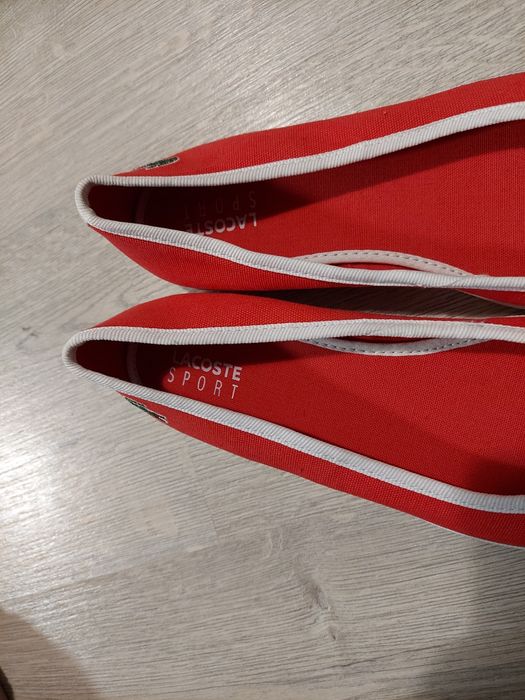 Baleriny czerwone baletki  lacoste