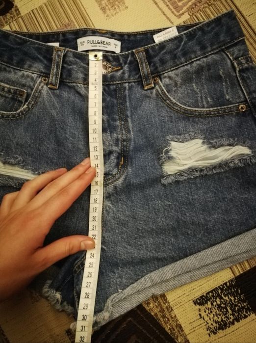 Spodenki jeansowe 34 wysoki stan Pull&Bear