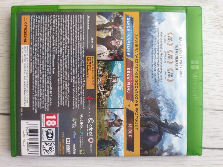 Wiedźmin 3 dziki gon Xbox one