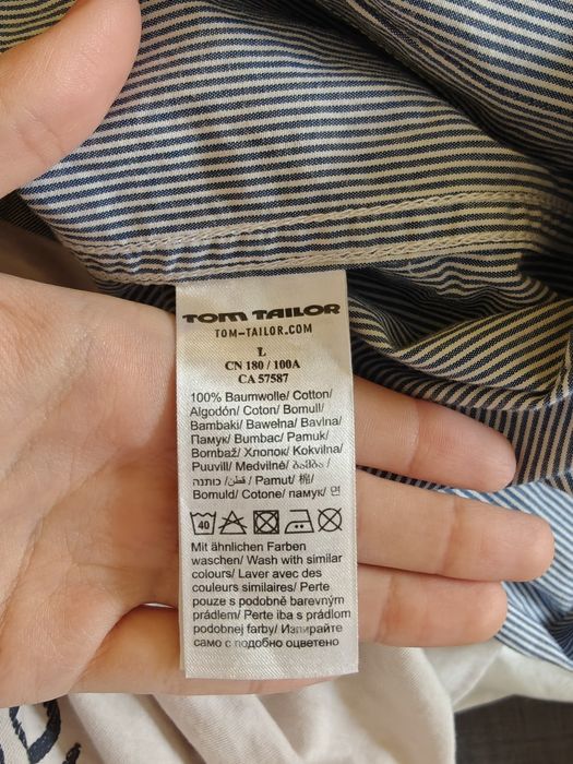 Koszula z długim rękawem w paski