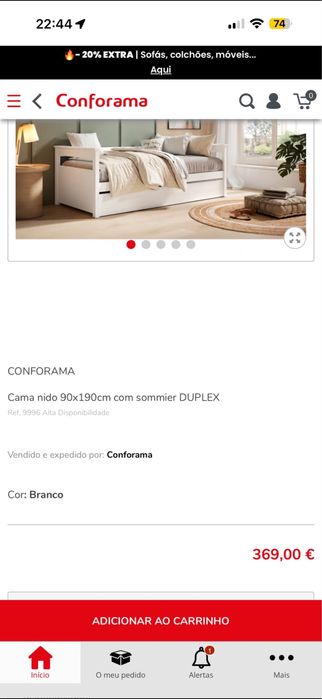 Cama nido DUPLEX com um colchão grátis