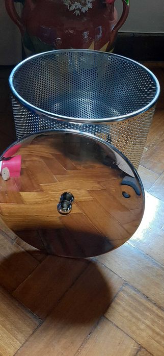 Balde com tampa em inox