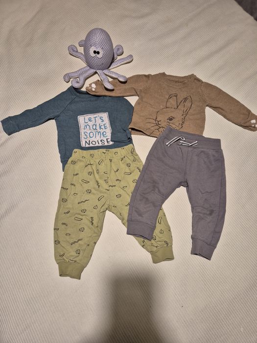 Zestaw dla Chłopca, bluza, sweterek z zajączkiem, spodnie