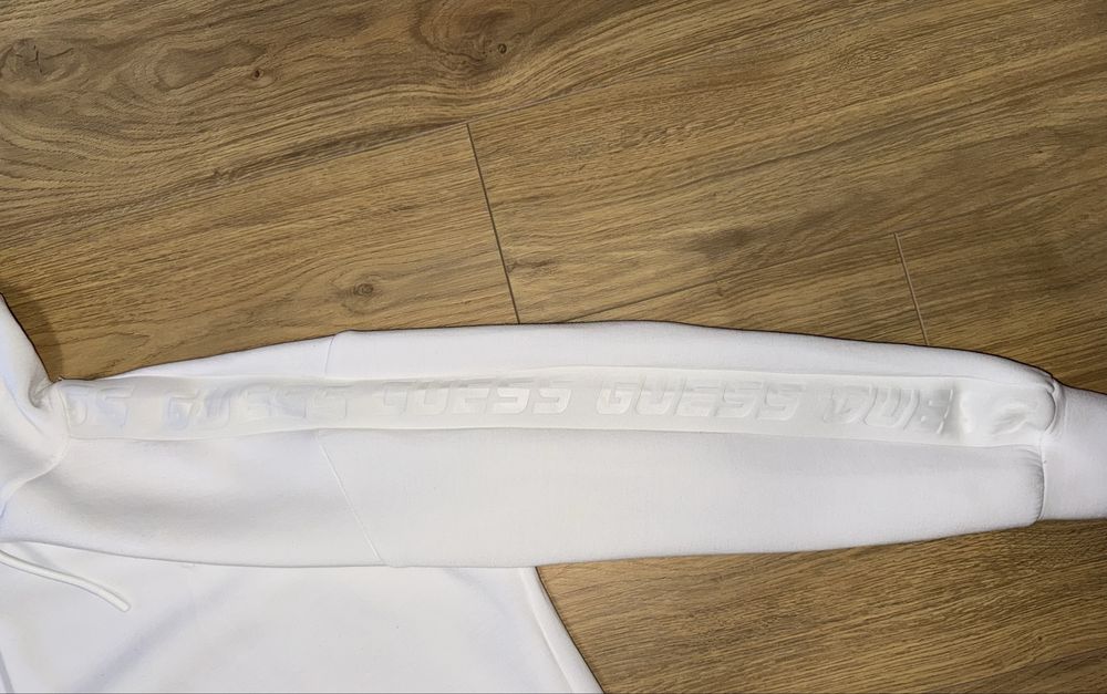 Guess bluza z kapturem i logowaną taśmą