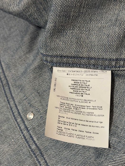 Kurtka jeansowa Etro roz. 46