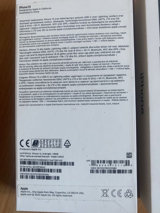 Pudełko iPhone 13