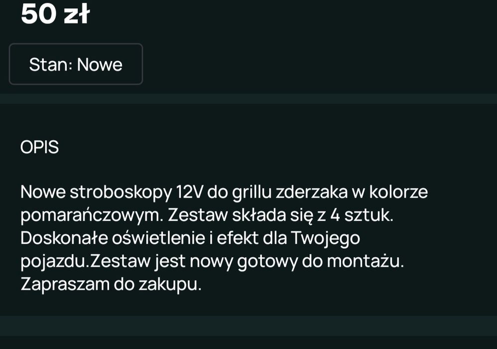 Stroboskopy LED pomarańczowe 12v ze sterownikiem  ostrzegawcze