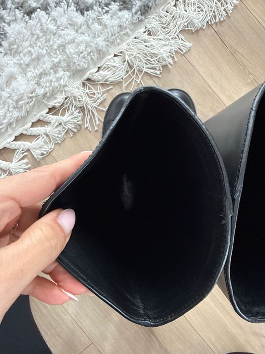 Buty kozaki skóra naturalna chanel 39