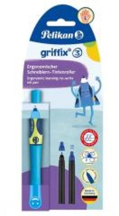 Pióro kulkowe Griffix leworęczne neon fresh blue PELIKAN blister,