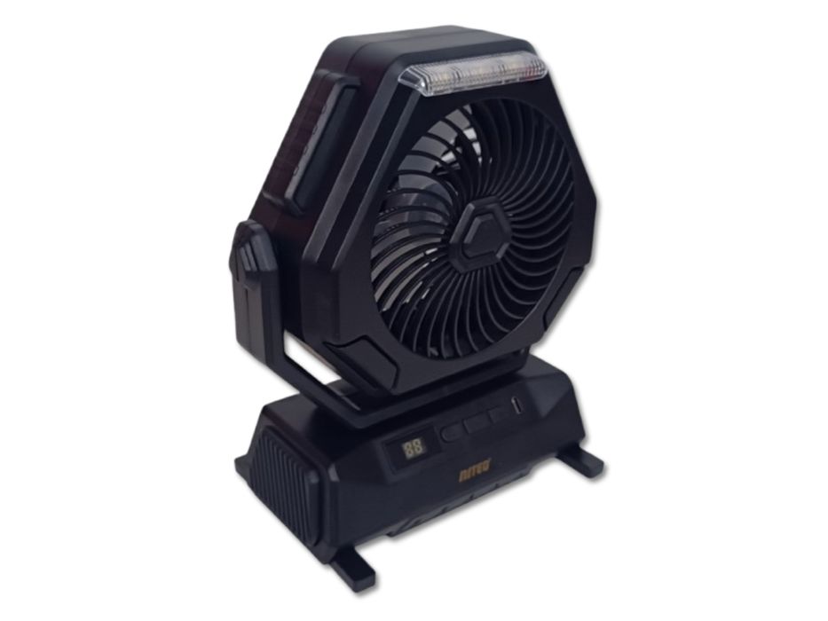 Wiatrak - Wentylator warsztatowy akumulatorowy - Czarny