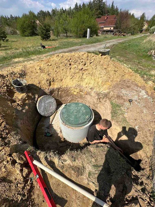 Септик під ключ вигідно! Земляні роботи, ями, траншеї. Бетонні кільця