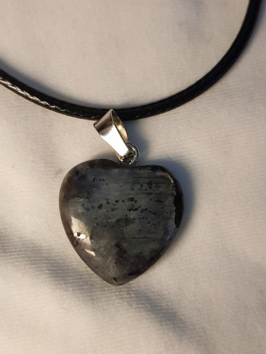 Colar pendente pedra cristal coração * várias pedras