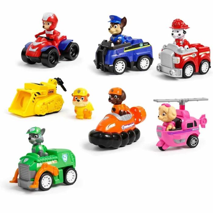 Набір «Щенячий патруль» з інерційними машинками — 7 героїв із лапками.