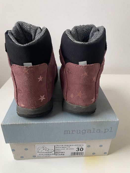 Buty Mrugała    rozmiar 30 -19,5 cm wrzosowe