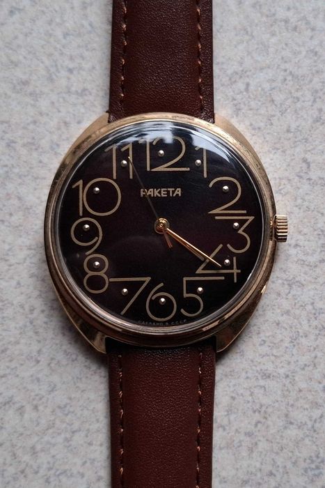 Pozłacany zegarek "Raketa" ZSRR