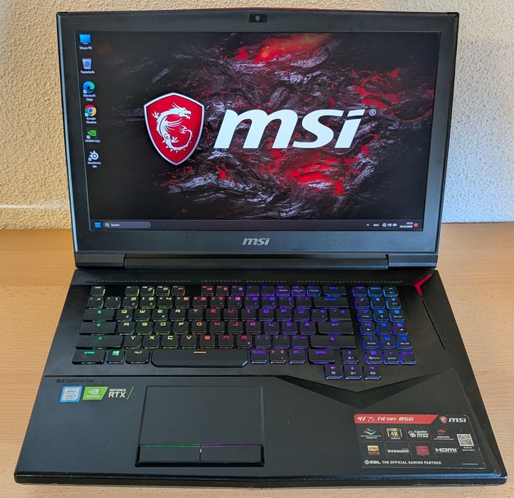 Монстр! MSI GT75 Titan/ 17.3" 4k/i9-8950HK/RTX2080/Ram 32Gb/512Gb+1Tb