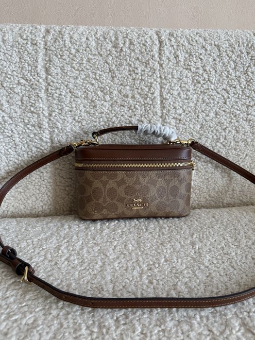 Сумка Coach Rainer Crossbody коричнева/ бежева