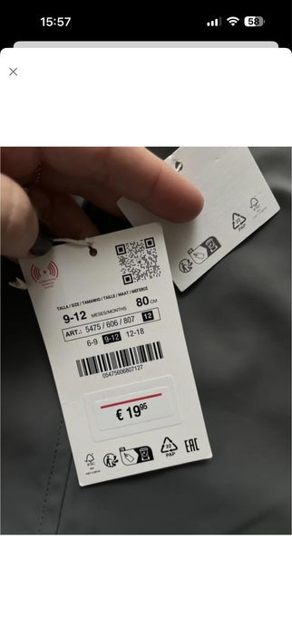Водовідштовхувальний комбінезон на флісі zara 80 см