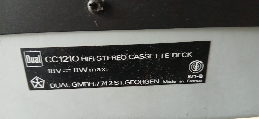 Magnetofon kasetony dual cc1210 hifi cassette deck dll system, również do taśm "metalowych"