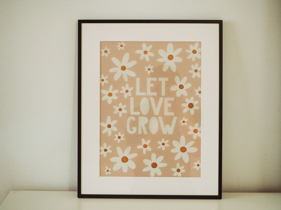 Zestaw 3 plakatow do pokoju dzieciecego boho love mysz królik