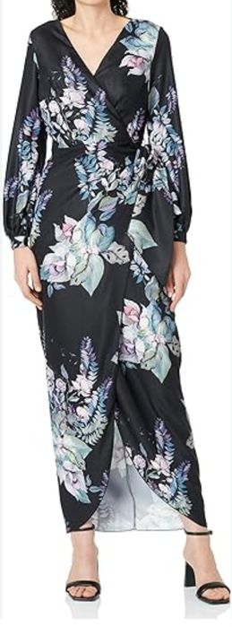 Sukienka kwiaty wiązana w pasie XL