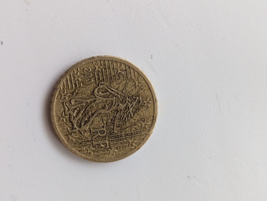 Монета 50 євроцентів 2001