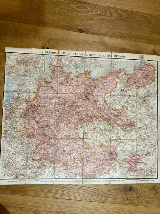 Stara mapa III Rzeszy po zajęciu Austrii z Marca 1938