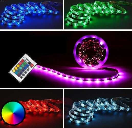 TAŚMA Led 300 DIOD RGB+pilot 5m DŁUGOŚCI, multikolor WODOODPORNA