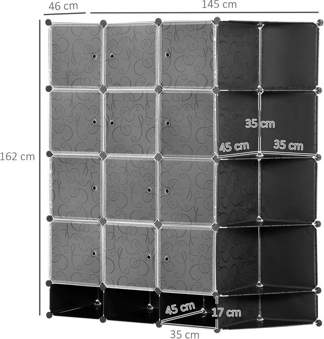 Armário em módulos montagem versátil 162 x 145 x 46  NOVO ENVIO GRÁTIS