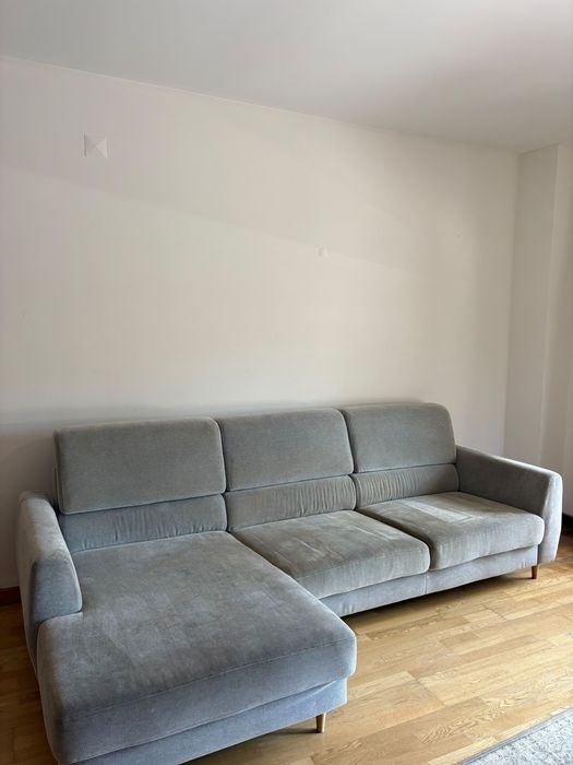 Sofá IKEA SLATORP com chaise longue – Cinzento