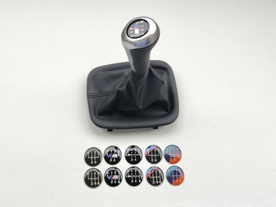 Manete Moca Manípulo Manopla Maçaneta Alavanca e Fole velocidades BMW Pele Perfurada Mate Madeira Cromada 5 6 M E34 Serie 5 Mudanças Novo